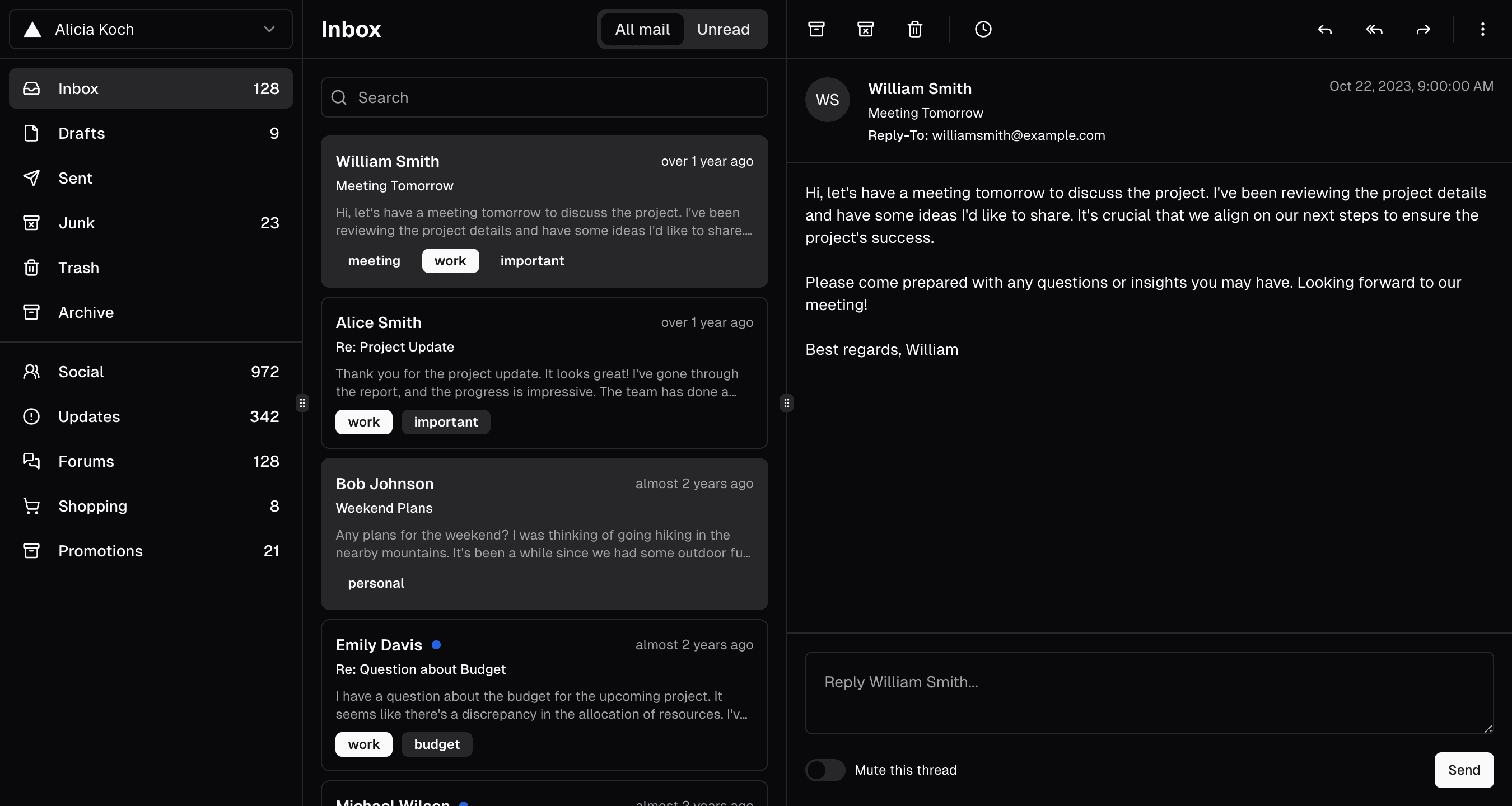 app screen